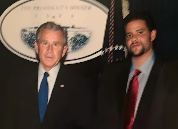 Dylan Jovine with President Bush